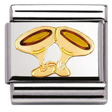 Nomination Classic Gold Enamel Champagne Cheers Charm SALE