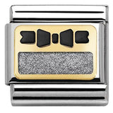 Nomination Classic Gold Glitter Enamel Gift Bow Charm SALE