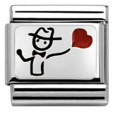 Nomination Classic Silver Enamel Heart Balloon Charm SALE