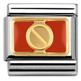 Nomination Classic Gold Enamel Red Rivet Charm SALE