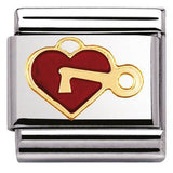 Nomination Classic Gold Enamel Red Key To My Heart Charm SALE