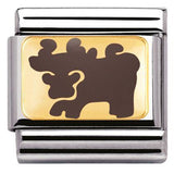 Nomination Classic Gold Enamel Grey Chinese Zodiac Ox Charm SALE