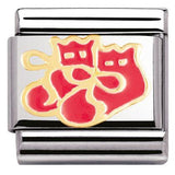 Nomination Classic Gold Deluxe Enamel Pink Baby Booties Charm SALE