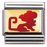 Nomination Classic Gold Enamel Red Chinese Zodiac Rat Charm SALE