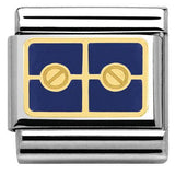 Nomination Classic Gold Enamel Navy Rivets Charm SALE