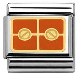 Nomination Classic Gold Enamel Orange Rivets Charm SALE