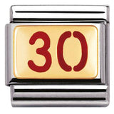 Nomination Classic Gold Enamel Number Thirty Charm SALE