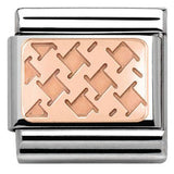 Nomination Classic Rose Gold Houndstooth Pattern Charm SALE
