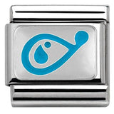Nomination Classic Silver Enamel Blue Baby In Womb Charm SALE