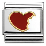 Nomination Classic Gold Enamel Love Bite Heart Charm SALE