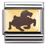 Nomination Classic Gold Enamel Grey Chinese Zodiac Horse Charm SALE