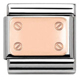 Nomination Classic Rose Gold Riveted Plaque Charm SALE