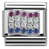 Nomination Classic Silver CZ The Netherlands Flag Charm SALE