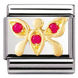 Nomination Classic Gold CZ Red Butterfly Charm SALE
