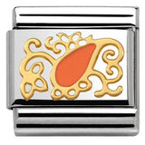 Nomination Classic Gold Enamel Orange Paisley Filigree Charm SALE