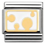 Nomination Classic Gold Enamel White Polka Dots Charm SALE