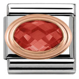 Nomination Classic Rose Gold Oval Red CZ Charm SALE