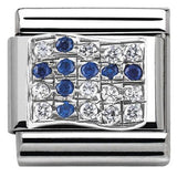 Nomination Classic Silver CZ Finland Flag Charm SALE