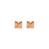 9ct Rose Gold Small Pyramid Stud Earrings