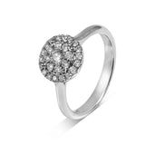 18ct White Gold Diamond Halo Illusion Ring 0.38ct