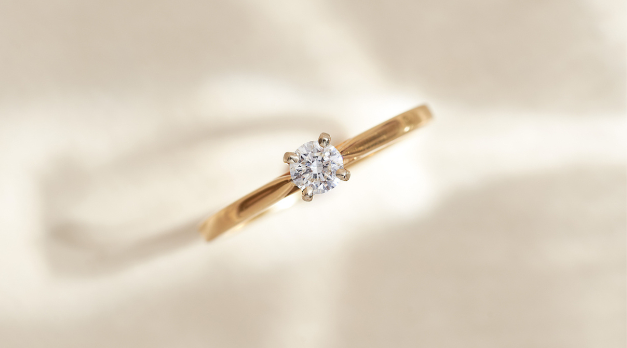 18ct gold diamond solitaire brilliant cut ring 0.25ct