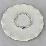 Sterling Silver Curb 90 Link Bracelet
