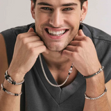 Nomination Atlante Bracelet, Leather Black Anchor