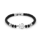 Nomination Atlante Bracelet, Leather Black Anchor