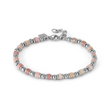 Nomination Instinct Style Bracelet, Stainless Steel Pink Jade