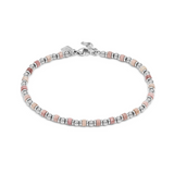 Nomination Instinct Style Ankle Bracelet, Stainless Steel Pink Jade