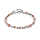 Nomination Instinct Style Bracelet, Stainless Steel Pink Jade
