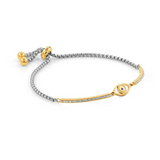 Nomination Milleluci Evil Eye Bracelet, Stainless Steel Gold PVD CZ
