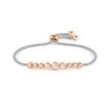 Nomination Milleluci Crystals Bracelet, Stainless Steel Rose PVD CZ