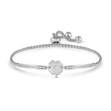 Nomination Milleluci Four Leaf Clover Bracelet, Stainless Steel CZ