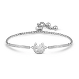 Nomination Milleluci Horseshoe Clover Bracelet, Stainless Steel CZ