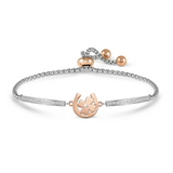 Nomination Milleluci Horseshoe Clover Bracelet, Stainless Steel Rose PVD CZ