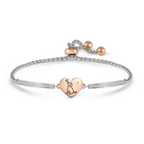 Nomination Milleluci Engraved Dog Bracelet, Stainless Steel Rose PVD CZ