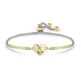 Nomination Milleluci Engraved Dog Bracelet, Stainless Steel Gold PVD CZ