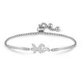 Nomination Milleluci Butterfly Bracelet, Stainless Steel CZ