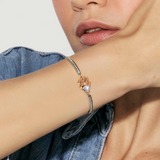 Nomination Milleluci Four Leaf Clover Bracelet, Stainless Steel Rose PVD CZ