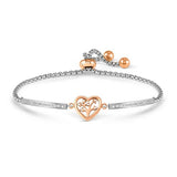 Nomination Milleluci Tree of Life Heart Bracelet, Stainless Steel Rose PVD CZ