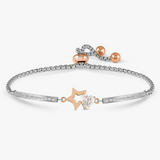 Nomination Milleluci Open Star Bracelet, Stainless Steel Rose PVD CZ