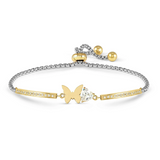 Nomination Milleluci Butterfly Bracelet, Stainless Steel Gold PVD CZ