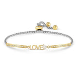 Nomination Milleluci LOVE Bracelet, Stainless Steel Gold PVD CZ
