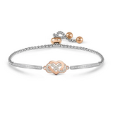 Nomination Milleluci Infinity Heart Bracelet, Stainless Steel Rose PVD CZ