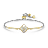 Nomination Milleluci Padlock Heart Bracelet, Stainless Steel Gold PVD CZ