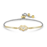 Nomination Milleluci Infinity Heart Bracelet, Stainless Steel Gold PVD CZ