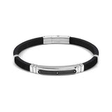 Nomination City Energy Bracelet, Stainless Steel Rubber CZ