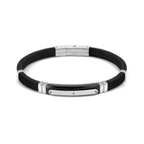 Nomination City Energy Bracelet, Stainless Steel Rubber CZ