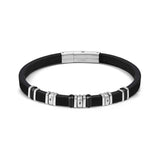 Nomination City Energy Bracelet, Stainless Steel Rubber CZ